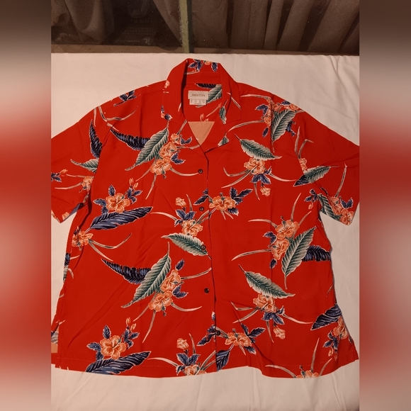 Tommy Bahama Other - Tommy Bahama Red and Blue Casual Button Down Shirt